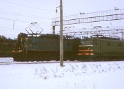 ВЛ22М и ВЛ10. Около Свердловска. 1985г.